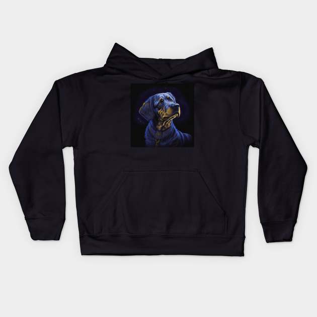 Space Dog, Galaxy Dog Kids Hoodie by The Print Palace